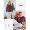 imageATHMILE Womens Long Sleeve Shirts Basic Tee Fall Trendy Spring Top Business Casual Beach Vacation Workout 2025 FashionWine Red