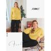 imageATHMILE Womens Long Sleeve Shirts Basic Tee Fall Trendy Spring Top Business Casual Beach Vacation Workout 2025 FashionYellow
