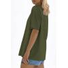 imageATHMILE Womens Oversized T Shirts Loose Fit Crewneck Short Sleeve Tops Summer Casual Blouse 2025 Y2K Basic Tee BeachArmygreen