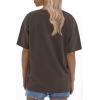 imageATHMILE Womens Oversized T Shirts Loose Fit Crewneck Short Sleeve Tops Summer Casual Blouse 2025 Y2K Basic Tee BeachBrown