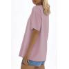 imageATHMILE Womens Oversized T Shirts Loose Fit Crewneck Short Sleeve Tops Summer Casual Blouse 2025 Y2K Basic Tee BeachDarkpink