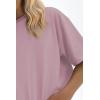 imageATHMILE Womens Oversized T Shirts Loose Fit Crewneck Short Sleeve Tops Summer Casual Blouse 2025 Y2K Basic Tee BeachDarkpink