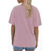 imageATHMILE Womens Oversized T Shirts Loose Fit Crewneck Short Sleeve Tops Summer Casual Blouse 2025 Y2K Basic Tee BeachDarkpink