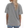 imageATHMILE Womens Oversized T Shirts Loose Fit Crewneck Short Sleeve Tops Summer Casual Blouse 2025 Y2K Basic Tee BeachGrey