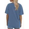 imageATHMILE Womens Oversized T Shirts Loose Fit Crewneck Short Sleeve Tops Summer Casual Blouse 2025 Y2K Basic Tee BeachNavy