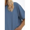 imageATHMILE Womens Oversized T Shirts Loose Fit Crewneck Short Sleeve Tops Summer Casual Blouse 2025 Y2K Basic Tee BeachNavy
