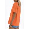 imageATHMILE Womens Oversized T Shirts Loose Fit Crewneck Short Sleeve Tops Summer Casual Blouse 2025 Y2K Basic Tee BeachOrange