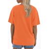 imageATHMILE Womens Oversized T Shirts Loose Fit Crewneck Short Sleeve Tops Summer Casual Blouse 2025 Y2K Basic Tee BeachOrange