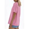 imageATHMILE Womens Oversized T Shirts Loose Fit Crewneck Short Sleeve Tops Summer Casual Blouse 2025 Y2K Basic Tee BeachPink