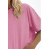 imageATHMILE Womens Oversized T Shirts Loose Fit Crewneck Short Sleeve Tops Summer Casual Blouse 2025 Y2K Basic Tee BeachPink