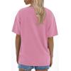 imageATHMILE Womens Oversized T Shirts Loose Fit Crewneck Short Sleeve Tops Summer Casual Blouse 2025 Y2K Basic Tee BeachPink