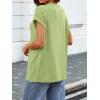 imageATHMILE Womens Tops Oversized Business Casual Dressy Summer T Shirts Short Sleeve Clothes Fashion Trendy Outfits 2025Light Green