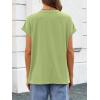 imageATHMILE Womens Tops Oversized Business Casual Dressy Summer T Shirts Short Sleeve Clothes Fashion Trendy Outfits 2025Light Green