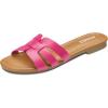 imageATHMILE Sandals for Women 2025 Vacation Womens Sandals Dressy Summer Flats Sandals Women Slides for Party Wedding BeachHot Pink