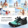 imageATHMILE Water Shoes for Men Women River Shoes Adult Swim Beach Lake Pool Aqua Socks Barefoot Quick Dry for Hiking Surfing Kayaking Cruise Ship Essentials4eblack Green