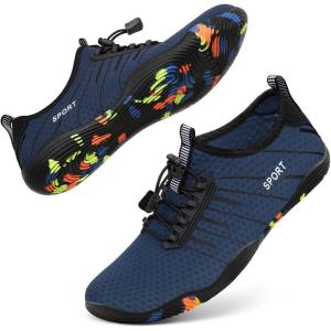 imageATHMILE Water Shoes for Men Women River Shoes Adult Swim Beach Lake Pool Aqua Socks Barefoot Quick Dry for Hiking Surfing Kayaking Cruise Ship Essentials2dnavy
