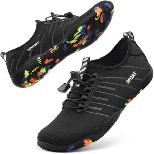 imageATHMILE Water Shoes for Men Women River Shoes Adult Swim Beach Lake Pool Aqua Socks Barefoot Quick Dry for Hiking Surfing Kayaking Cruise Ship Essentials2ablack