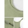 imageATHMILE Women Tank Top Sleeveless Scoop Neck Form Fitting Ribbed Knit Basic Cami Shirts1light Greenshort