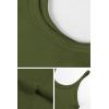 imageATHMILE Women Tank Top Sleeveless Scoop Neck Form Fitting Ribbed Knit Basic Cami Shirts1olive Greenshort