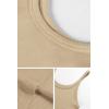 imageATHMILE Women Tank Top Sleeveless Scoop Neck Form Fitting Ribbed Knit Basic Cami Shirts2apricotlong