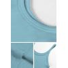 imageATHMILE Women Tank Top Sleeveless Scoop Neck Form Fitting Ribbed Knit Basic Cami Shirts2light Bluelong