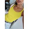 imageATHMILE Women Tank Top Sleeveless Scoop Neck Form Fitting Ribbed Knit Basic Cami Shirts2yellowlong
