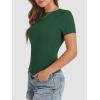 imageATHMILE Womens Basic TShirts Going Out Crop Tops Tight Slim Fit Cute Teen Girls Short SleeveLong Sleeve Y2k Clothes1dark Green