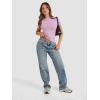 imageATHMILE Womens Basic TShirts Going Out Crop Tops Tight Slim Fit Cute Teen Girls Short SleeveLong Sleeve Y2k Clothes1purple