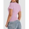 imageATHMILE Womens Basic TShirts Going Out Crop Tops Tight Slim Fit Cute Teen Girls Short SleeveLong Sleeve Y2k Clothes1purple
