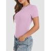 imageATHMILE Womens Basic TShirts Going Out Crop Tops Tight Slim Fit Cute Teen Girls Short SleeveLong Sleeve Y2k Clothes1purple