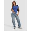 imageATHMILE Womens Basic TShirts Going Out Crop Tops Tight Slim Fit Cute Teen Girls Short SleeveLong Sleeve Y2k Clothes1royal Blue