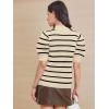 imageATHMILE Womens Puff Short Sleeve Sweater Tops 2025 Spring Summer Trendy Crew Neck Casual T Shirts BlousesBlack Stripe