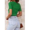 imageATHMILE Womens Ribbed Knit T Shirt Casual Crewneck Tops Short SleeveLong Sleeve Sweaters Slim Fit Basic TeesLucky Greenshort Sleeve