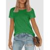imageATHMILE Womens Short Sleeve Round Neck Shirts Summer Top Fashion Basic TeeGreen
