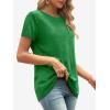 imageATHMILE Womens Short Sleeve Round Neck Shirts Summer Top Fashion Basic TeeGreen