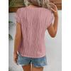 imageATHMILE Womens Short Sleeve Summer Tops Crewneck Textured Shirts Basic T Shirt Casual Work BlousesDark Pink