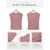 imageATHMILE Womens Short Sleeve Summer Tops Crewneck Textured Shirts Basic T Shirt Casual Work BlousesDark Pink