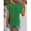 imageATHMILE Womens Short Sleeve Summer Tops Crewneck Textured Shirts Basic T Shirt Casual Work BlousesGreen