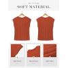 imageATHMILE Womens Short Sleeve Summer Tops Crewneck Textured Shirts Basic T Shirt Casual Work BlousesOrange