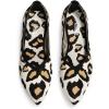 imageATHMILE Pointed Toe Flats for Women Dressy Bronze Work Shoes Business Casul Knit Ballet Flats Slip on Office Ladies Comforttable DressLeopard