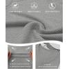 imageATHMILE Women Short Sleeve V Neck Ribbed Knit Fitted Shirts Basic Tees Tops 2025 Summer Casual TShirts Going Out OutfitsHeather Grey