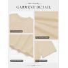 imageATHMILE Womens Short Sleeve Shirts Trendy Dressy Tops Business Casual Tee Fashion Knitted Blouses Y2k Outfits 2025Apricot