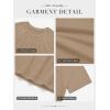 imageATHMILE Womens Short Sleeve Shirts Trendy Dressy Tops Business Casual Tee Fashion Knitted Blouses Y2k Outfits 2025Khaki