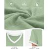 imageATHMILE Womens Short Sleeve TShirts Summer Tops Casual Soft Tunic V Neck Basic Workout Clothes Spring Fashion Outfits 2025Green