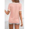imageATHMILE Womens Short Sleeve TShirts Summer Tops Casual Soft Tunic V Neck Basic Workout Clothes Spring Fashion Outfits 2025Pink