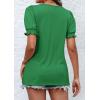 imageATHMILE Womens Summer Tops Square Neck Dressy Casual Ruffle Trim Sleeve Cute T Shirts Trendy ClothesGreen
