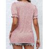 imageATHMILE Womens Summer Tops Square Neck Dressy Casual Ruffle Trim Sleeve Cute T Shirts Trendy ClothesPink Dot