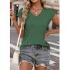 imageATHMILE Womens Summer Tops V Neck Cap Sleeve Tshirts Casual Cute T Shirts Fashion Clothes Vintage Basics TeeGreen