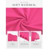 imageATHMILE Womens Summer Tops V Neck T Shirts Swiss Dot Puff Sleeve Tops Loose Casual TshirtsHot Pink