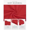 imageATHMILE Womens Summer Tops V Neck T Shirts Swiss Dot Puff Sleeve Tops Loose Casual TshirtsRed